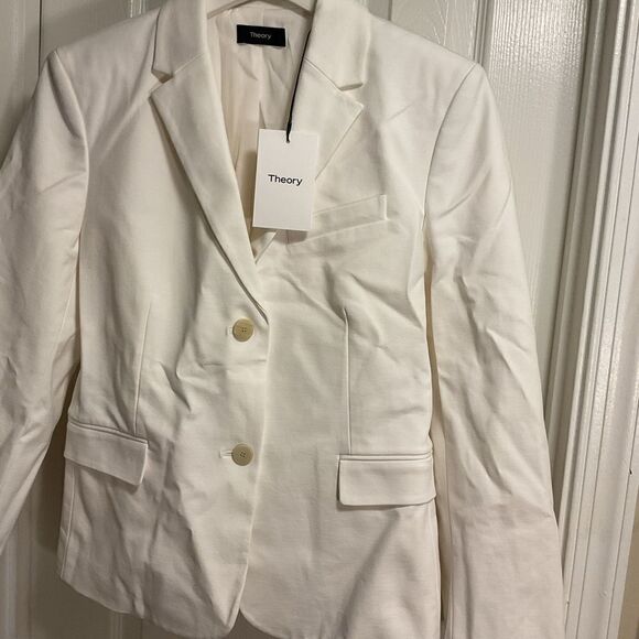 NWT Theory white Blazer sz.8/6 - Picture 2 of 11